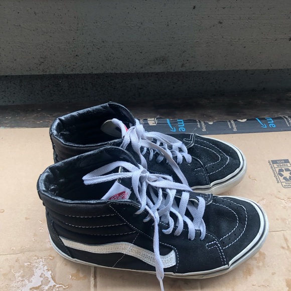 Vans Off The Wall 721454  Unisex’s Black Suede Hi High Top Black Shoes SZ M6,W8 - Picture 4 of 12